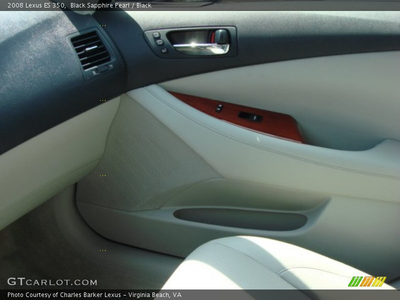 Black Sapphire Pearl / Black 2008 Lexus ES 350