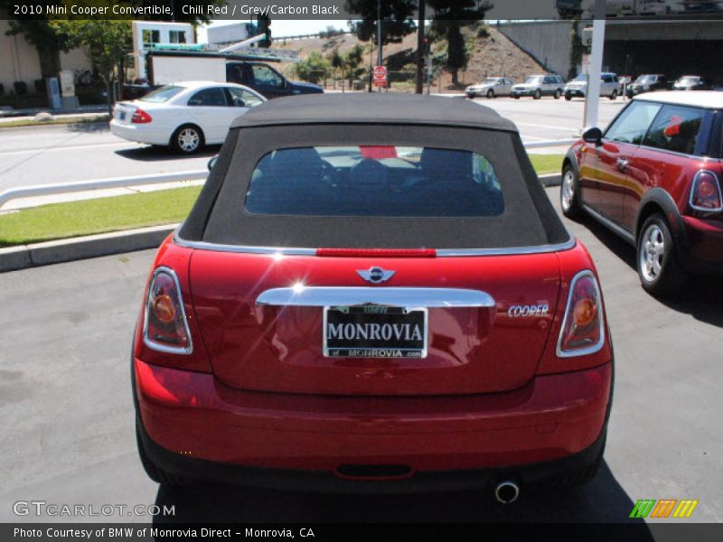 Chili Red / Grey/Carbon Black 2010 Mini Cooper Convertible