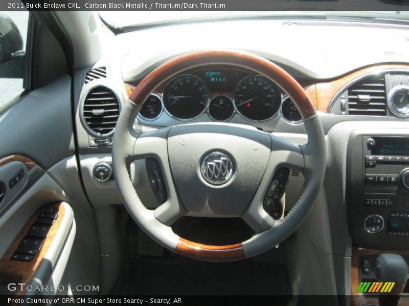 Carbon Black Metallic / Titanium/Dark Titanium 2011 Buick Enclave CXL
