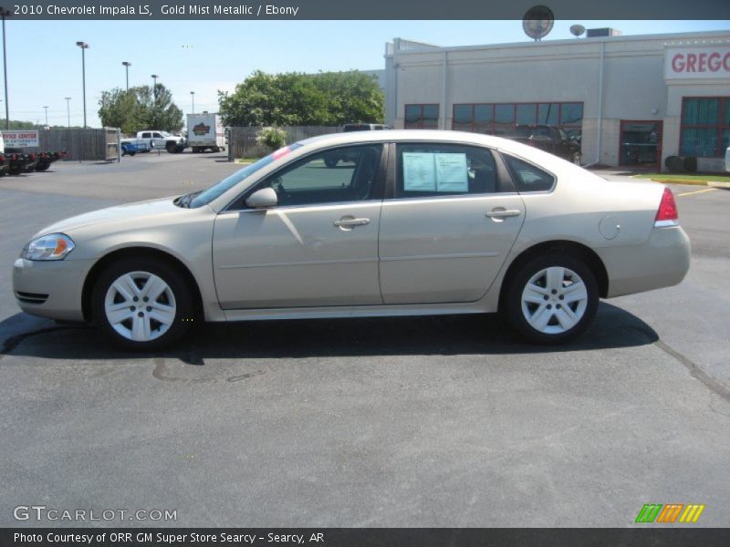 Gold Mist Metallic / Ebony 2010 Chevrolet Impala LS