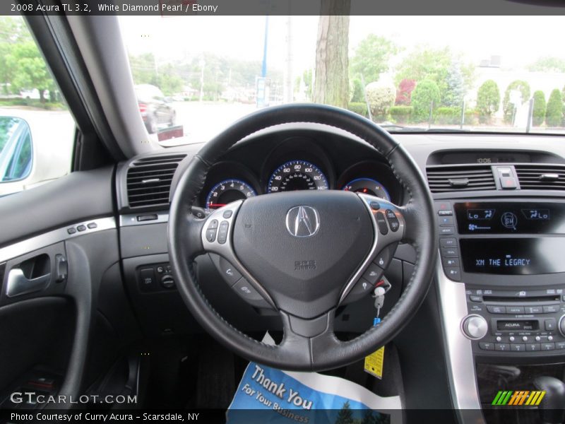 White Diamond Pearl / Ebony 2008 Acura TL 3.2