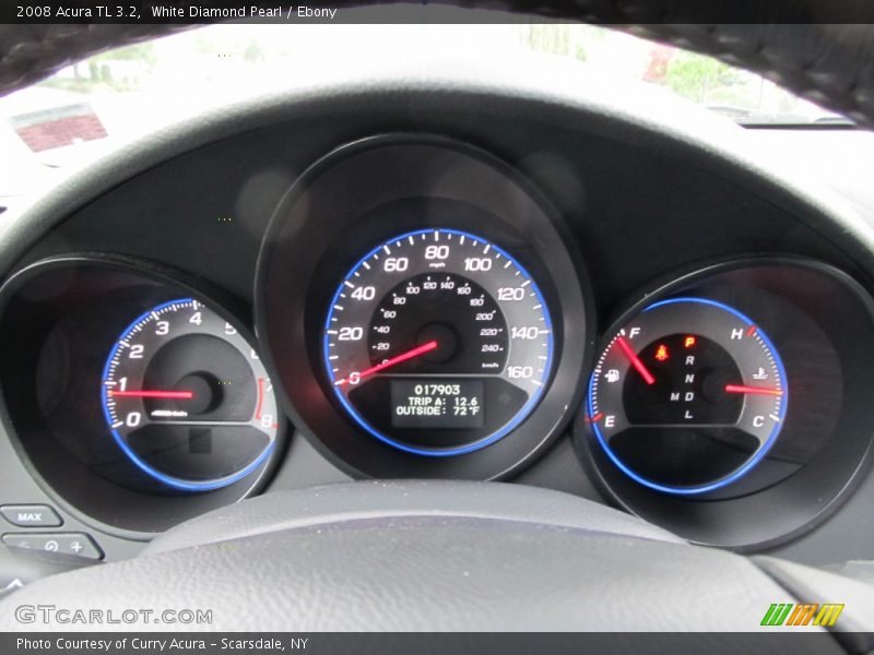 White Diamond Pearl / Ebony 2008 Acura TL 3.2