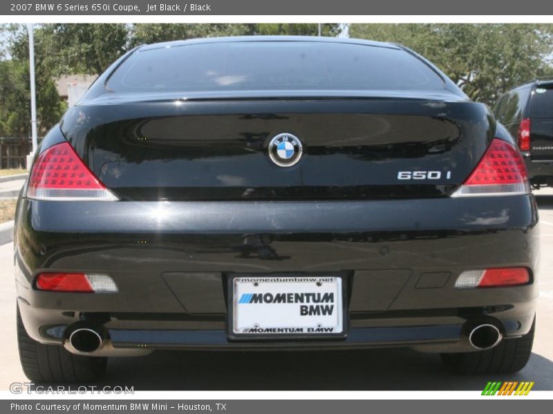 Jet Black / Black 2007 BMW 6 Series 650i Coupe