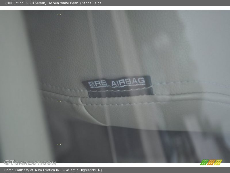 Aspen White Pearl / Stone Beige 2000 Infiniti G 20 Sedan
