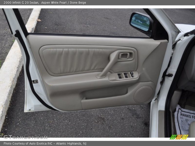 Aspen White Pearl / Stone Beige 2000 Infiniti G 20 Sedan