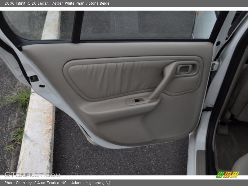 Aspen White Pearl / Stone Beige 2000 Infiniti G 20 Sedan