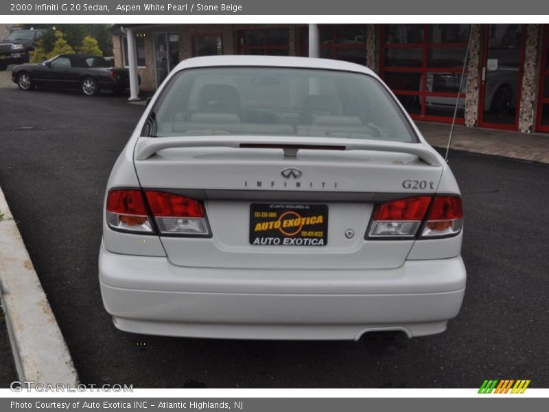 Aspen White Pearl / Stone Beige 2000 Infiniti G 20 Sedan