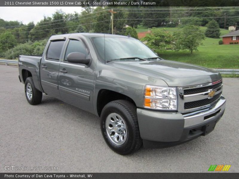 Steel Green Metallic / Dark Titanium 2011 Chevrolet Silverado 1500 LS Crew Cab 4x4