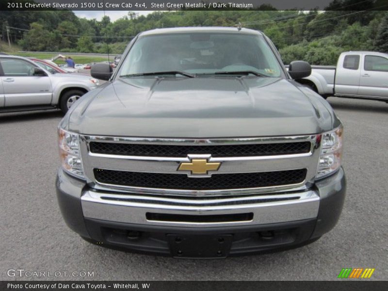 Steel Green Metallic / Dark Titanium 2011 Chevrolet Silverado 1500 LS Crew Cab 4x4