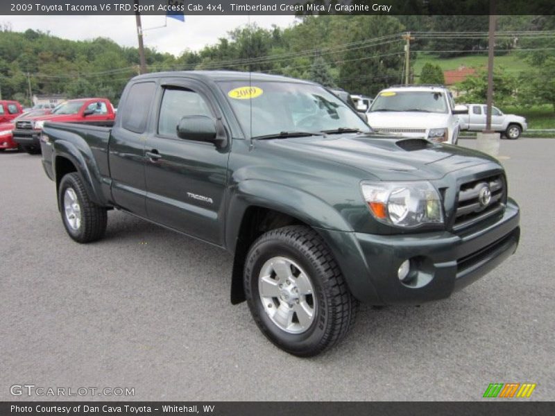 Timberland Green Mica / Graphite Gray 2009 Toyota Tacoma V6 TRD Sport Access Cab 4x4