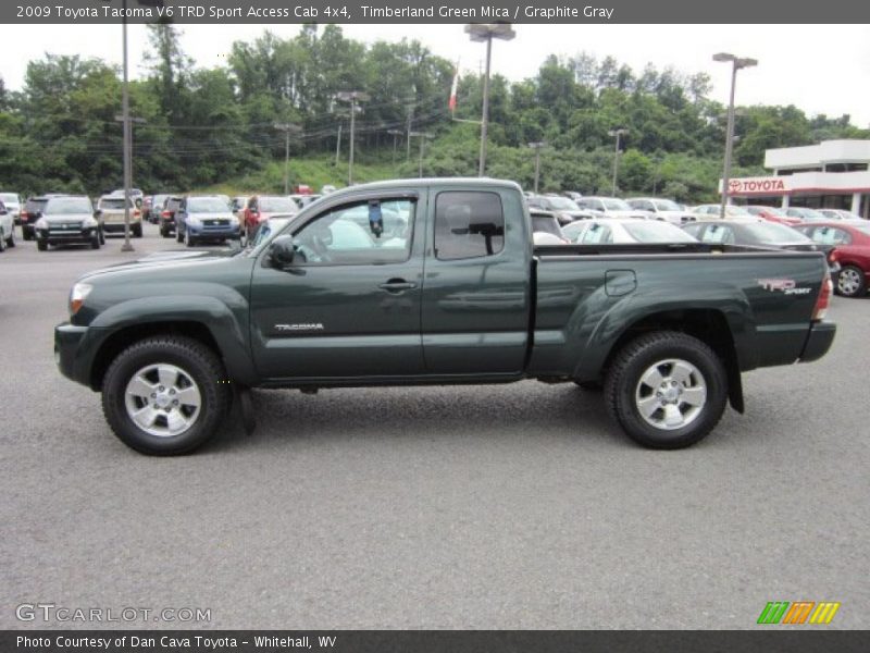 Timberland Green Mica / Graphite Gray 2009 Toyota Tacoma V6 TRD Sport Access Cab 4x4