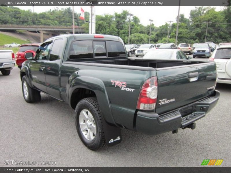 Timberland Green Mica / Graphite Gray 2009 Toyota Tacoma V6 TRD Sport Access Cab 4x4