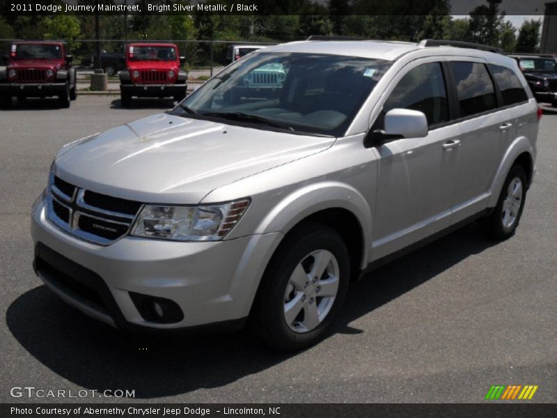 Bright Silver Metallic / Black 2011 Dodge Journey Mainstreet