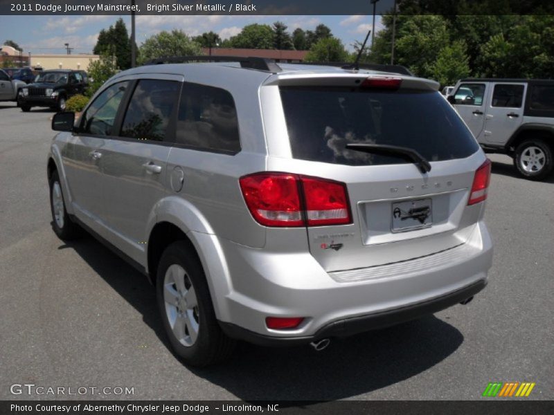 Bright Silver Metallic / Black 2011 Dodge Journey Mainstreet