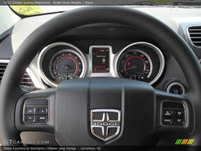 Bright Silver Metallic / Black 2011 Dodge Journey Mainstreet