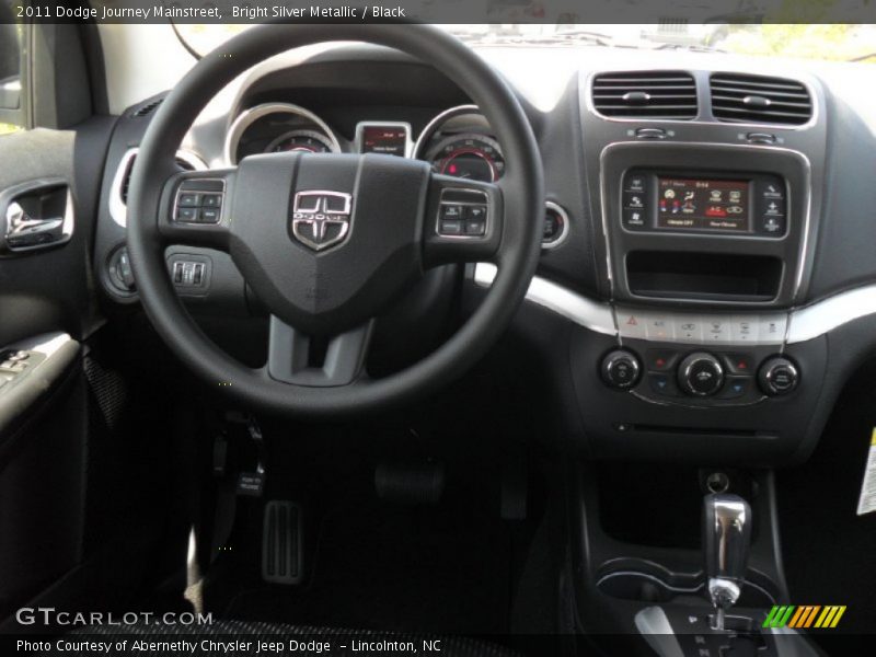 Bright Silver Metallic / Black 2011 Dodge Journey Mainstreet