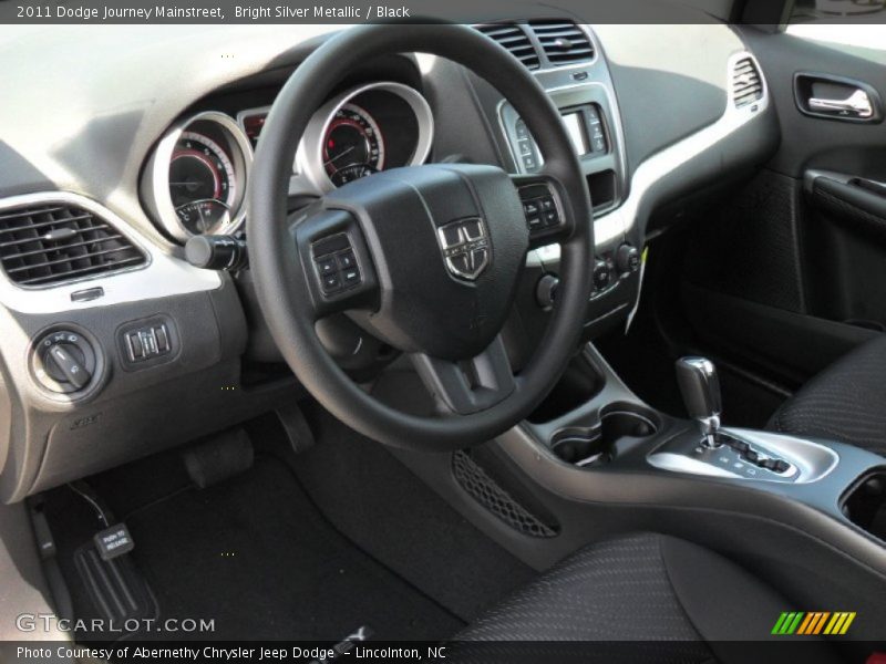 Bright Silver Metallic / Black 2011 Dodge Journey Mainstreet