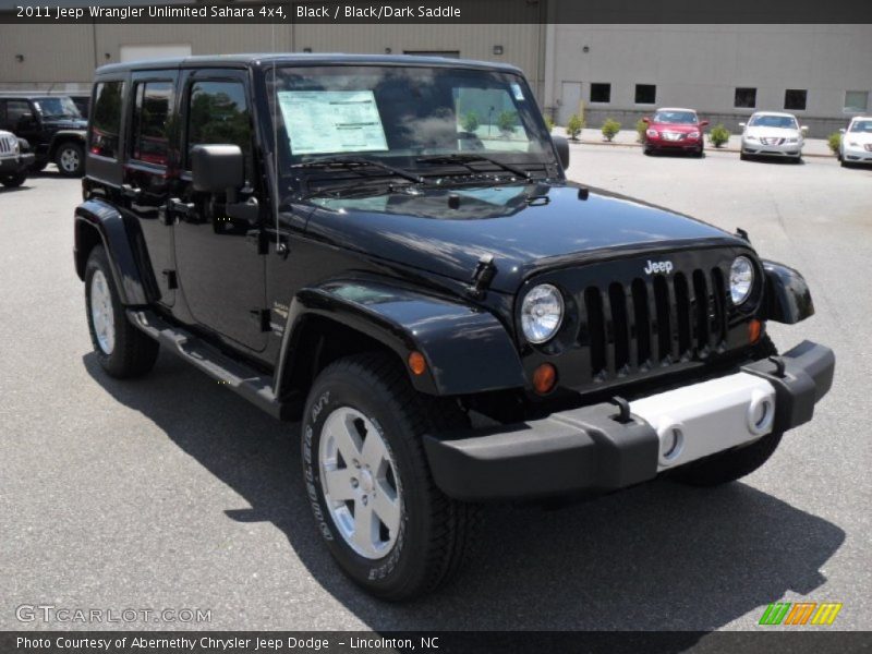 Black / Black/Dark Saddle 2011 Jeep Wrangler Unlimited Sahara 4x4
