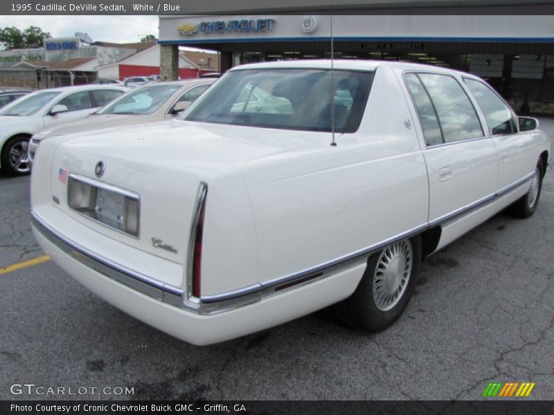 White / Blue 1995 Cadillac DeVille Sedan