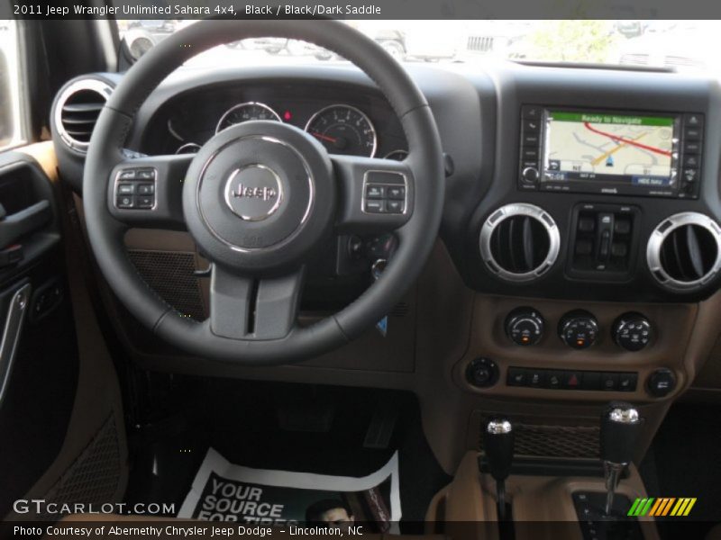 Black / Black/Dark Saddle 2011 Jeep Wrangler Unlimited Sahara 4x4