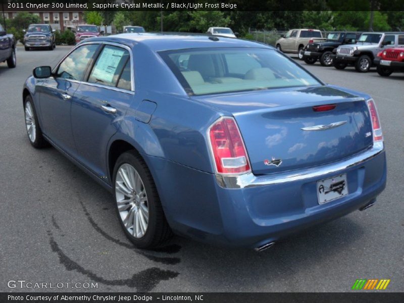 Sapphire Crystal Metallic / Black/Light Frost Beige 2011 Chrysler 300 Limited