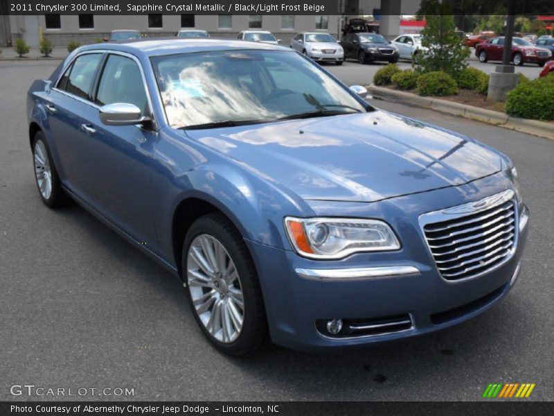 Sapphire Crystal Metallic / Black/Light Frost Beige 2011 Chrysler 300 Limited