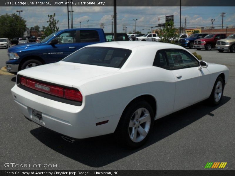 Bright White / Dark Slate Gray 2011 Dodge Challenger SE