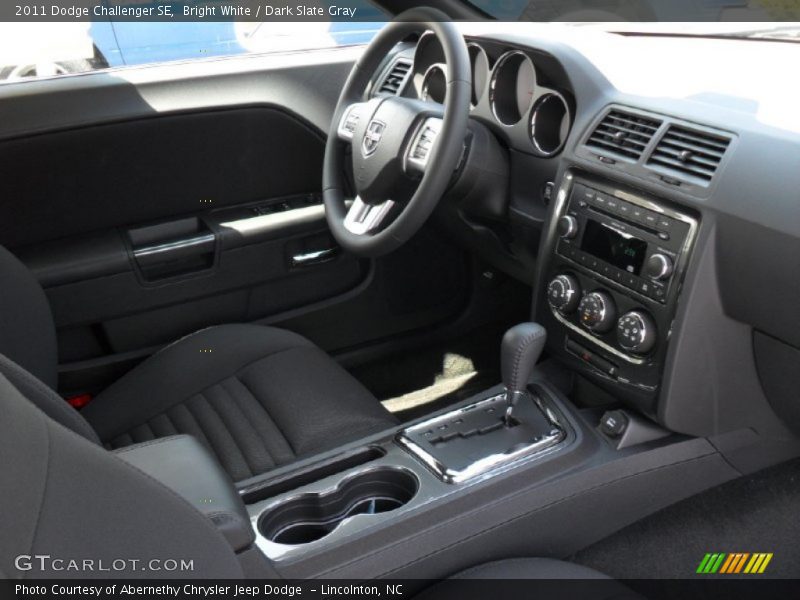 Bright White / Dark Slate Gray 2011 Dodge Challenger SE