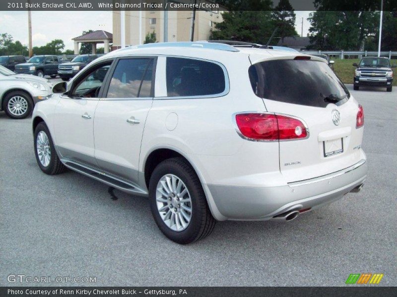 White Diamond Tricoat / Cashmere/Cocoa 2011 Buick Enclave CXL AWD