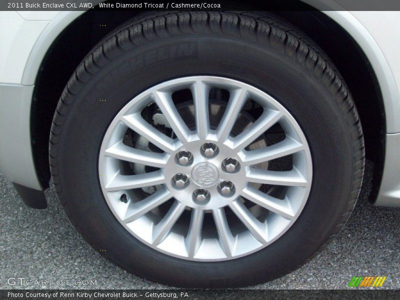 White Diamond Tricoat / Cashmere/Cocoa 2011 Buick Enclave CXL AWD