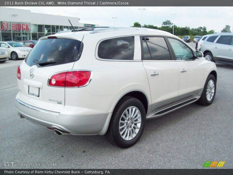 White Diamond Tricoat / Cashmere/Cocoa 2011 Buick Enclave CXL AWD