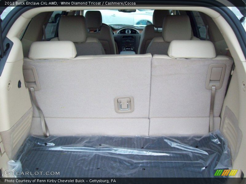 White Diamond Tricoat / Cashmere/Cocoa 2011 Buick Enclave CXL AWD