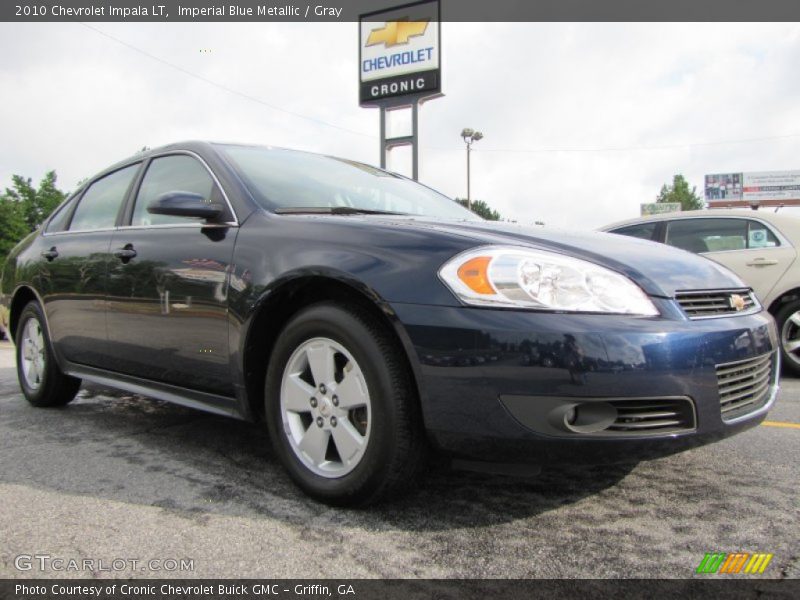 Imperial Blue Metallic / Gray 2010 Chevrolet Impala LT