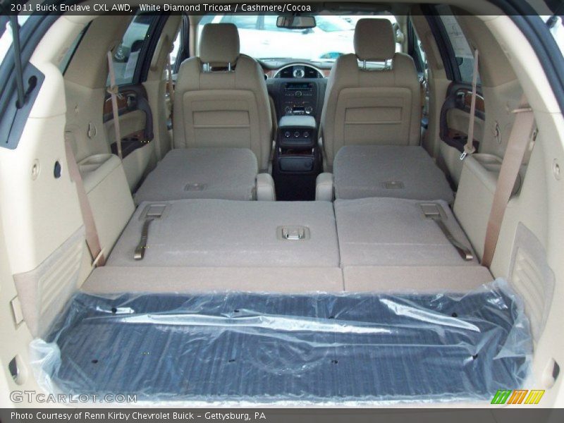 White Diamond Tricoat / Cashmere/Cocoa 2011 Buick Enclave CXL AWD