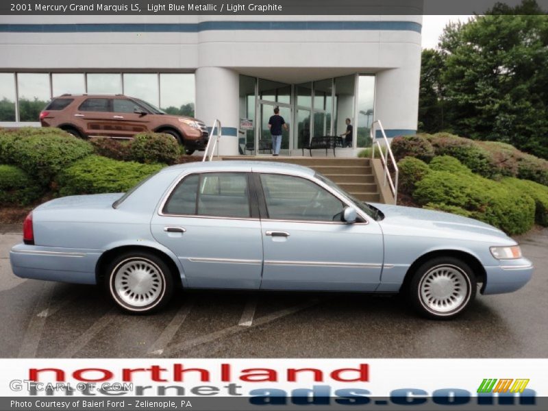 Light Blue Metallic / Light Graphite 2001 Mercury Grand Marquis LS