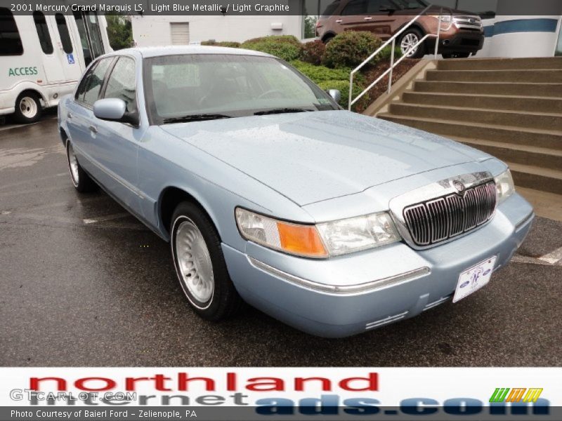 Light Blue Metallic / Light Graphite 2001 Mercury Grand Marquis LS