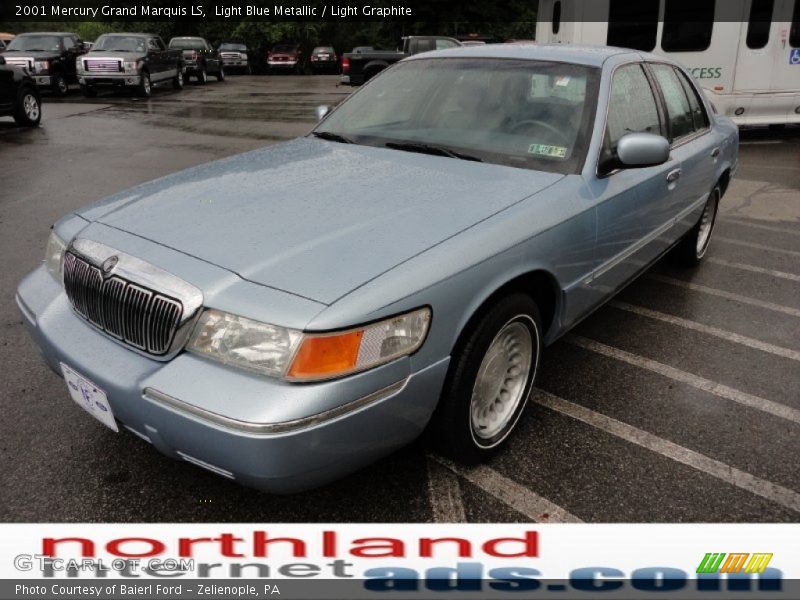 Light Blue Metallic / Light Graphite 2001 Mercury Grand Marquis LS
