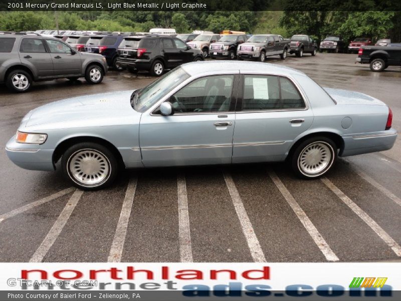 Light Blue Metallic / Light Graphite 2001 Mercury Grand Marquis LS