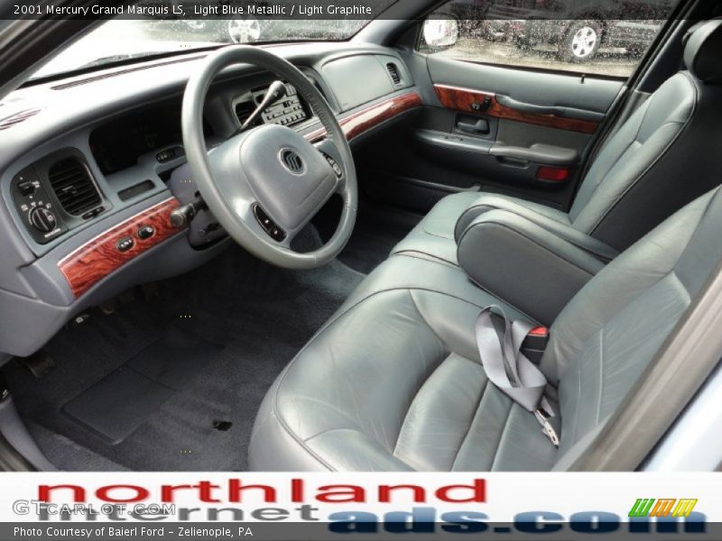 Light Blue Metallic / Light Graphite 2001 Mercury Grand Marquis LS