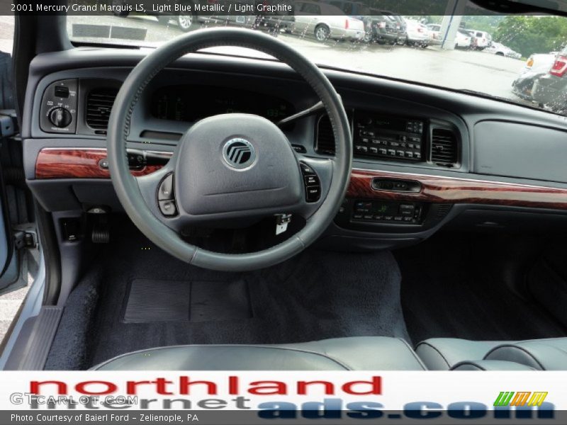 Light Blue Metallic / Light Graphite 2001 Mercury Grand Marquis LS