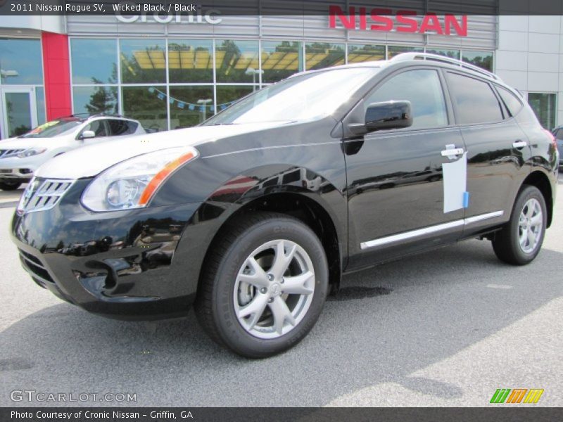 Wicked Black / Black 2011 Nissan Rogue SV