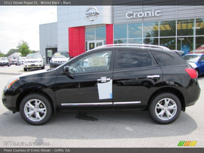 Wicked Black / Black 2011 Nissan Rogue SV