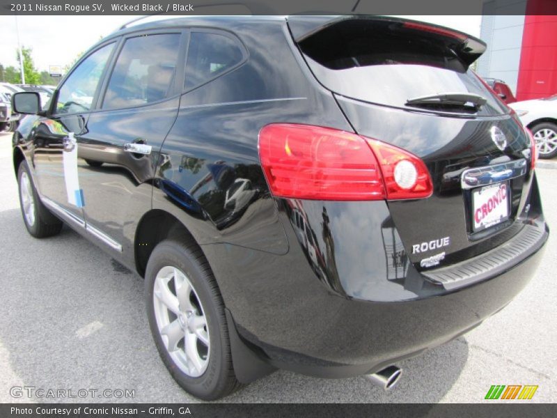 Wicked Black / Black 2011 Nissan Rogue SV