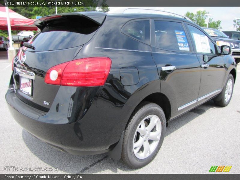 Wicked Black / Black 2011 Nissan Rogue SV