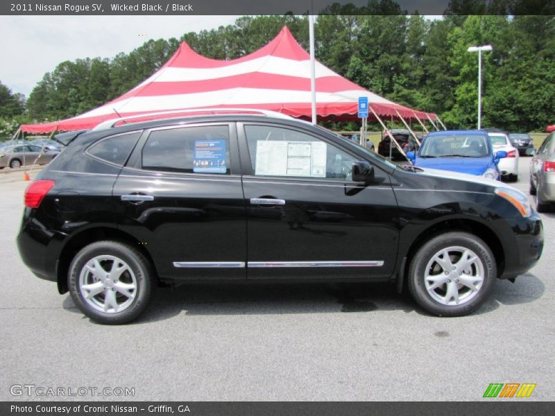 Wicked Black / Black 2011 Nissan Rogue SV