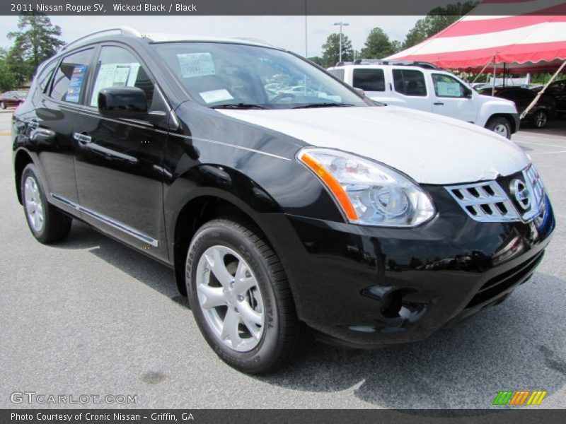 Wicked Black / Black 2011 Nissan Rogue SV