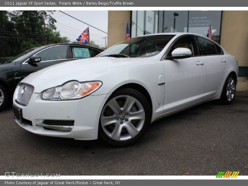 Polaris White / Barley Beige/Truffle Brown 2011 Jaguar XF Sport Sedan