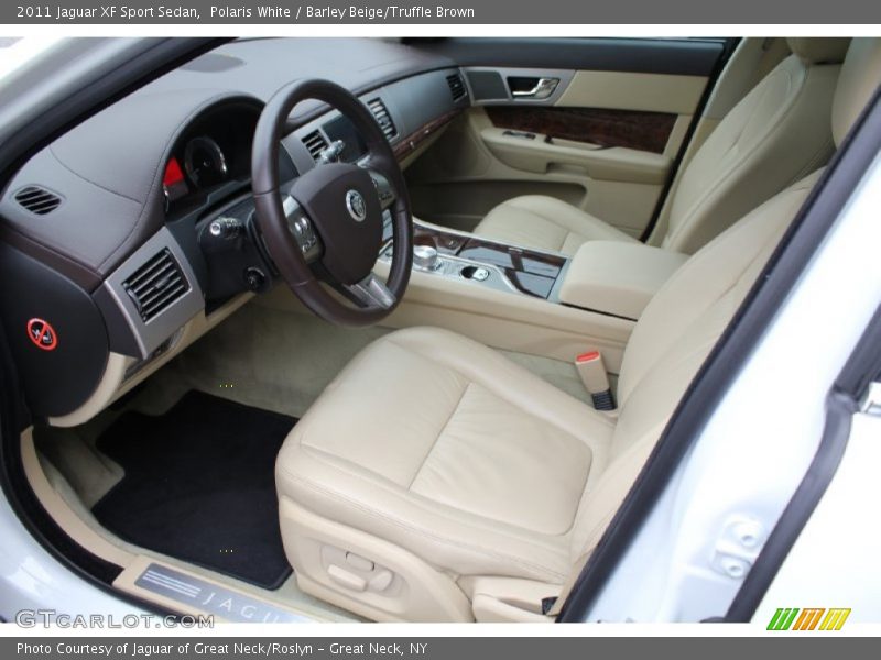 Polaris White / Barley Beige/Truffle Brown 2011 Jaguar XF Sport Sedan