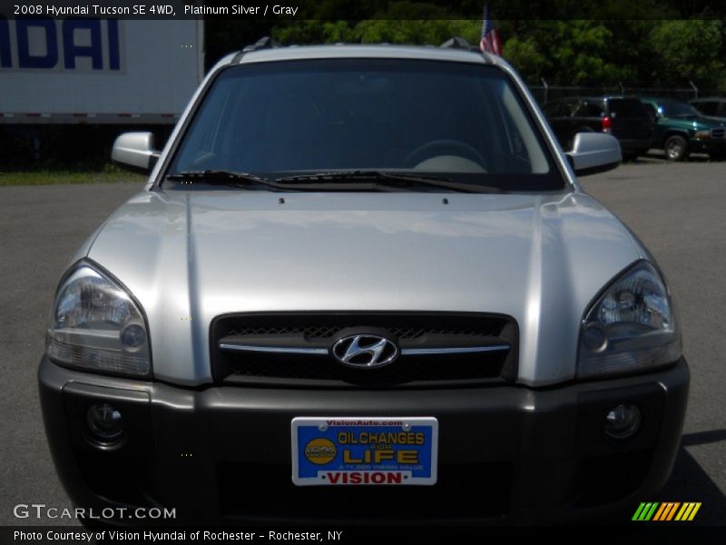 Platinum Silver / Gray 2008 Hyundai Tucson SE 4WD