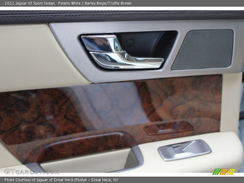 Polaris White / Barley Beige/Truffle Brown 2011 Jaguar XF Sport Sedan